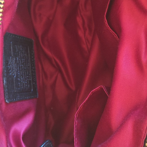 Coach Madison Sophia Black Leather Satchel Shoulder Bag with Gold Accents - Picture 5 of 6